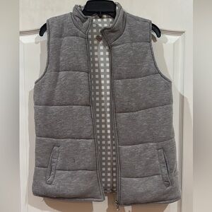 Gray Women's Reversible Puffer Vest